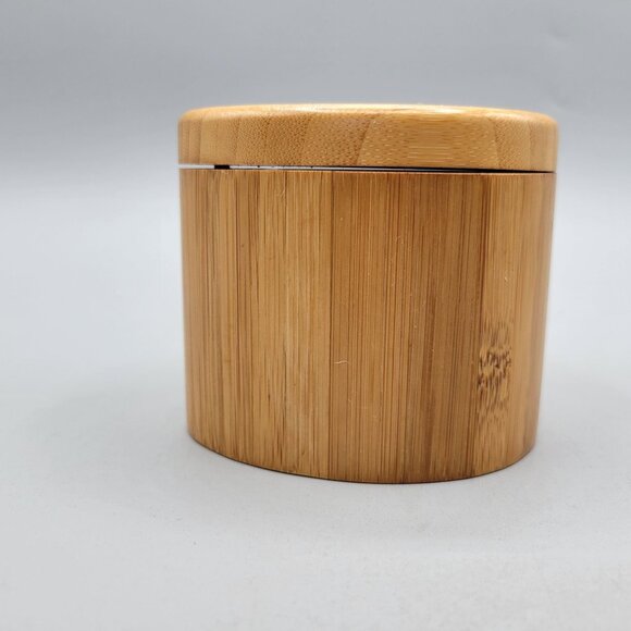 Teardrop Bamboo Salt Storage Box With Twist Hinged Lid - Picture 3 of 7
